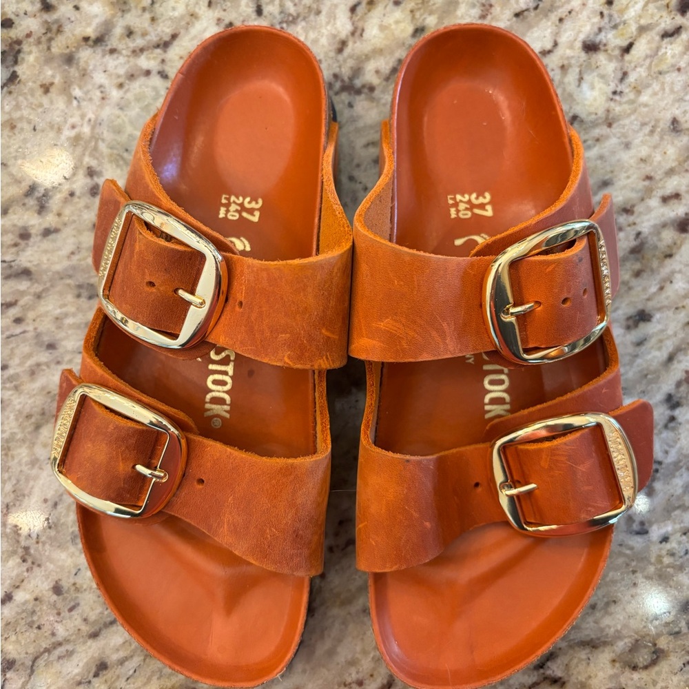 Birkenstock Women's Orange Sandals with Buckles